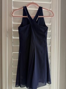 Cross-Back mesh tennis/pickleball dress Dress in Navy